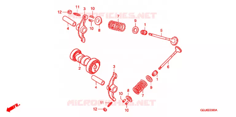 CAMSHAFT Honda MOTO 50 CRF 2004  CRF50F4