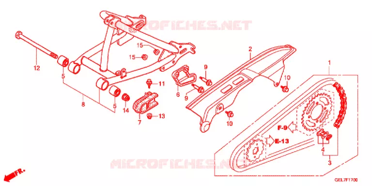 SWING ARM (CRF50FC) Honda MOTO 50 CRF 2012  CRF50FC
