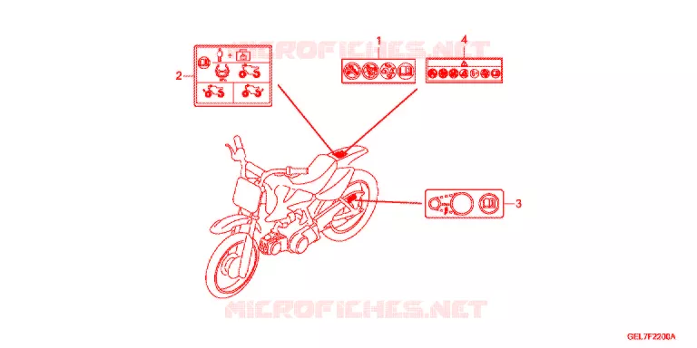 CAUTION LABEL (1) Honda MOTO 50 CRF 2017  CRF50FE
