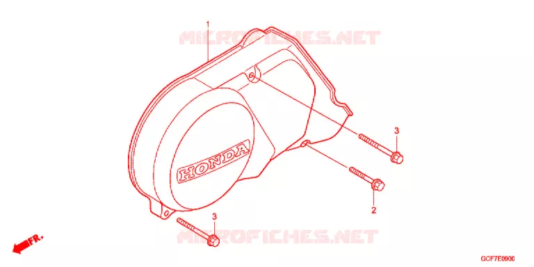 LEFT CRANKCASE COVER - ALTERNATOR (2) Honda MOTO 50 CRF 2012  CRF70FC
