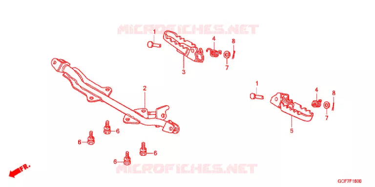 PEDAL Honda MOTO 50 CRF 2012  CRF70FC