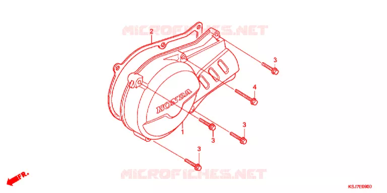 LEFT CRANKCASE COVER - ALTERNATOR (2) Honda MOTO 80 CRF 2012  CRF80FC