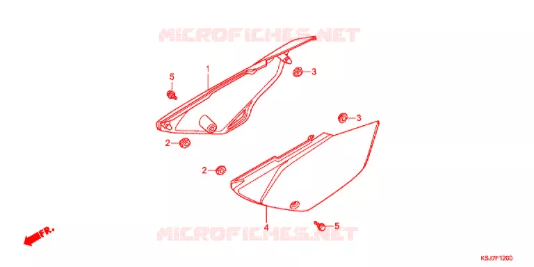 SIDE COVERS Honda MOTO 80 CRF 2012  CRF80FC
