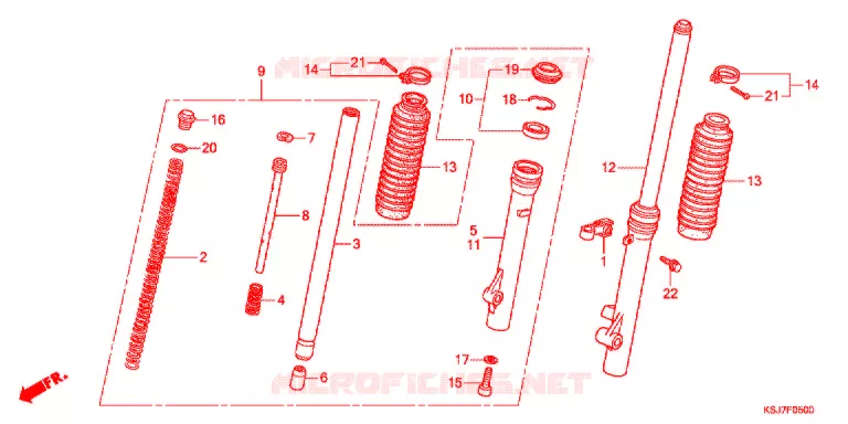 FRONT FORK Honda MOTO 80 CRF 2013  CRF80FD