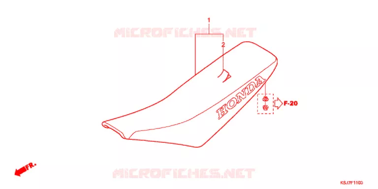 SINGLE SEAT (2) Honda MOTO 80 CRF 2013  CRF80FD
