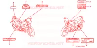 CAUTION LABEL (FS1251/2/3) for Honda FS 125 SONIC 2002