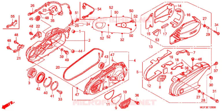 SWINGARM - CHAIN CASE Honda SCOOTER 600 SILVERWING 2011  FJS600DB