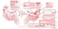 CAUTION LABEL for Honda STORM 125 tambor DELANTERO 2012