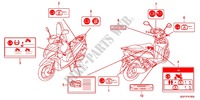 CAUTION LABEL (NSC50/MPD/WH) for Honda VISION 50 2014