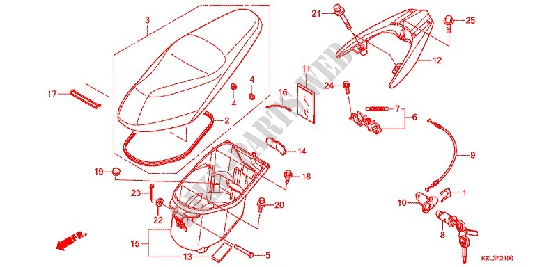 LUGGAGE BOX for Honda VISION 110 2016