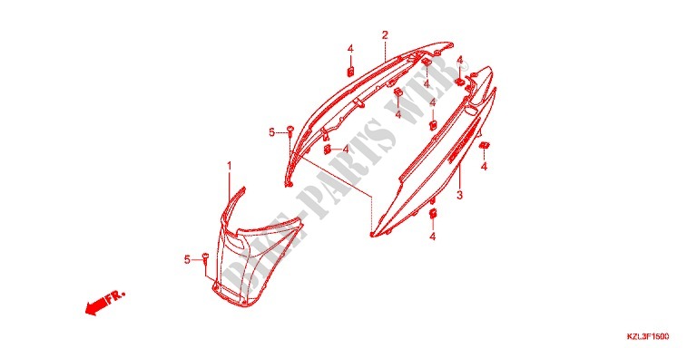 BODY COVER   LUGGAGE BOX   LUGGAGE CARRIER for Honda DIO 110 2013