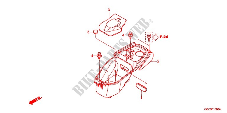 BODY COVER   LUGGAGE BOX   LUGGAGE CARRIER for Honda SPACY 110 2013