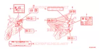 CAUTION LABEL (1) for Honda SH 300 ABS 2013