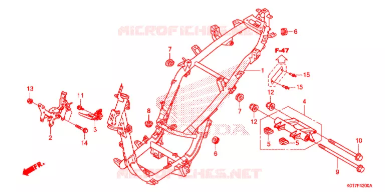 FRAME Honda SCOOTER 150 SH 2013  SH150AD