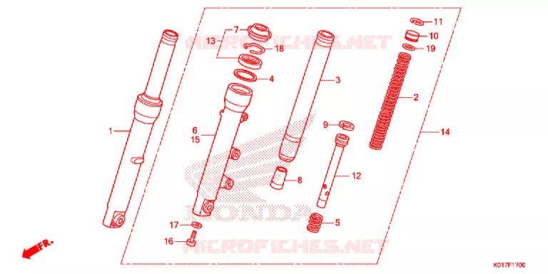 FRONT FORK Honda SCOOTER 150 SH 2013  SH150AD