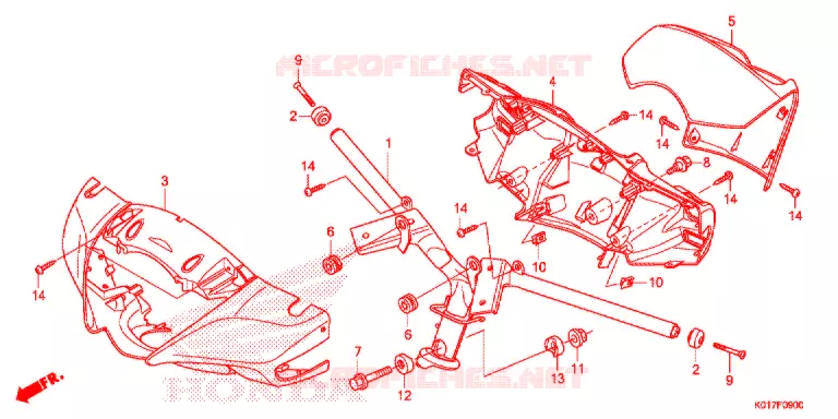 HANDLEBAR - COWL Honda SCOOTER 150 SH 2013  SH150AD
