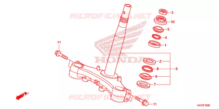 STEERING STEM Honda SCOOTER 150 SH 2013  SH150AD