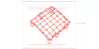 RUBBER NET BLACK for Honda SH 150 ABS D SPECIAL 3ED 2013