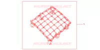 RUBBER NET BLACK for Honda SH 150 ABS D 2013