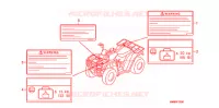 CAUTION LABEL (1) for Honda TRX 250 FOURTRAX RECON Electric Shift 2012