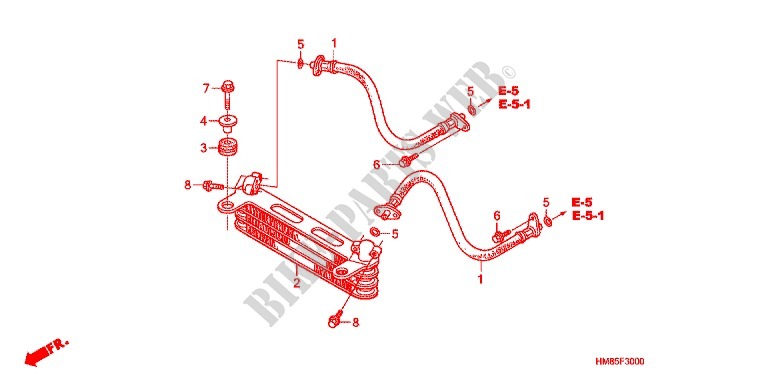 OIL COOLER for Honda TRX 250 FOURTRAX RECON Electric Shift 2012