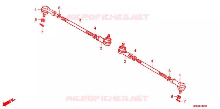 TIE ROD Honda ATV 500 FOURTRAX 2013  TRX500FPAD