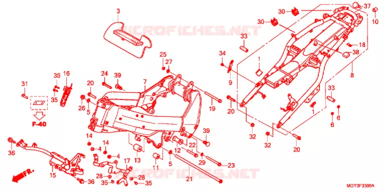 FRAME Honda MOTO 800 CROSSRUNNER 2014  VFR800XD