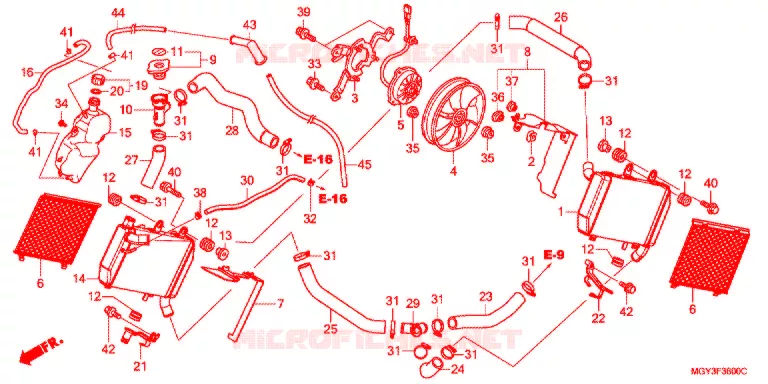 RADIATOR Honda MOTO 800 CROSSRUNNER 2014  VFR800XD
