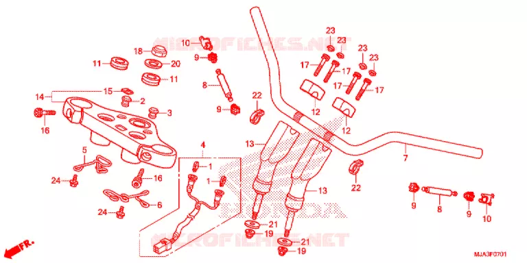 HANDLEBAR (VT750C2S) Honda MOTO 750 SHADOW 2013  VT750C2SD