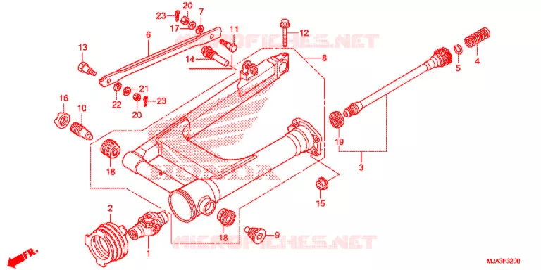 SWING ARM (VT750C/C2S/CA/CS) Honda MOTO 750 SHADOW 2013  VT750C2SD