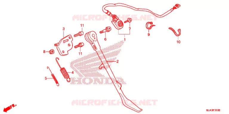 SIDE STAND (VT750C/C2S/CA/CS) Honda MOTO 750 SHADOW 2013  VT750CSD