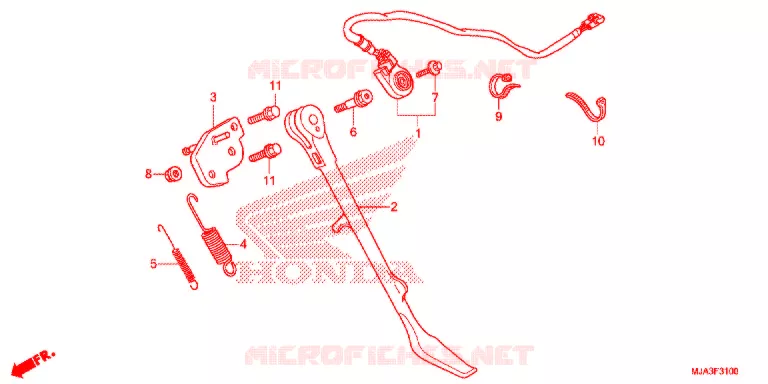 SIDE STAND (VT750C/C2S/CA/CS) Honda MOTO 750 SHADOW 2013  VT750CSD
