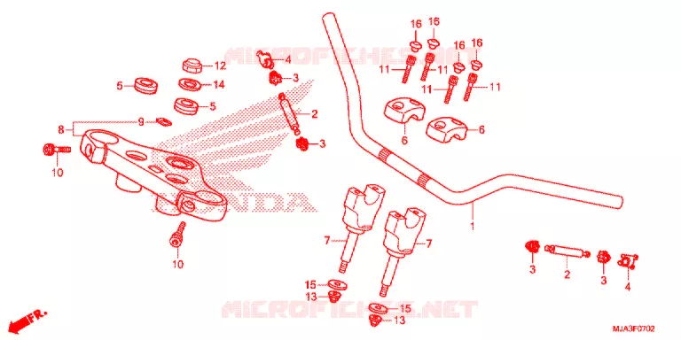 HANDLEBAR (VT750S) Honda MOTO 750 VT 2013  VT750SD