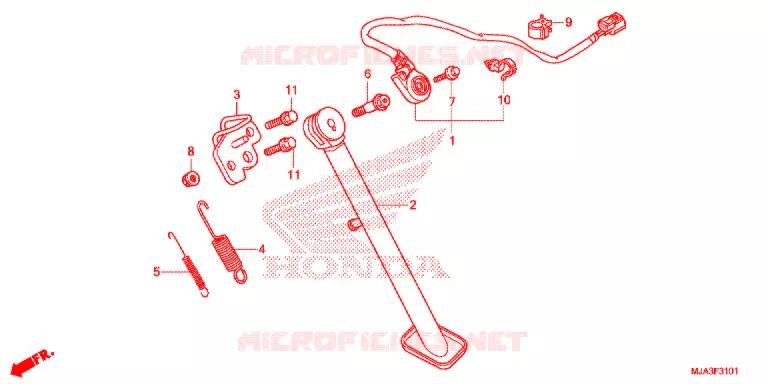 SIDE STAND (VT750S) Honda MOTO 750 VT 2013  VT750SD
