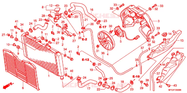 RADIATOR Honda MOTO 600 HORNET 2010  CB600FA3A