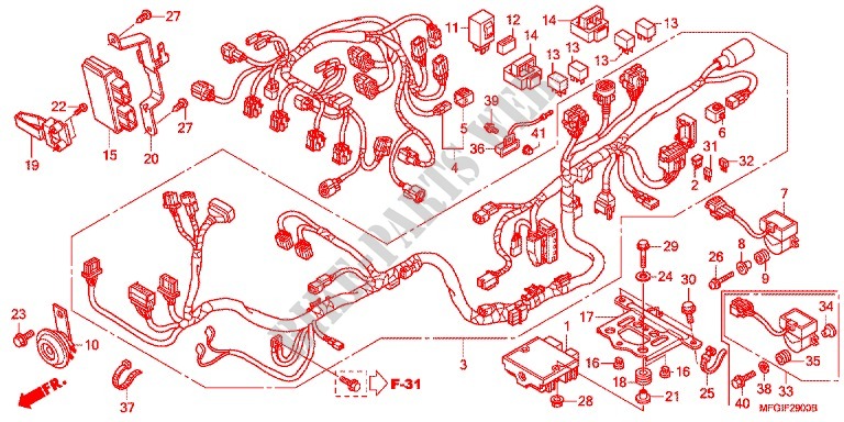 WIRE HARNESS/BATTERY for Honda CB 600 F HORNET ABS 2010