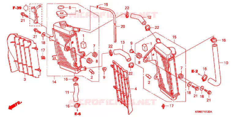 RADIATOR Honda MOTO 250 CRF 2011  CRF250RB