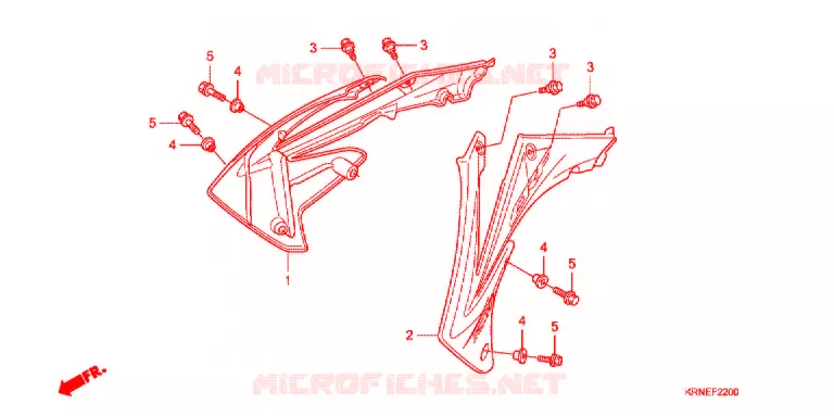 RADIATOR SIDE PANELS Honda MOTO 250 CRF 2011  CRF250RB