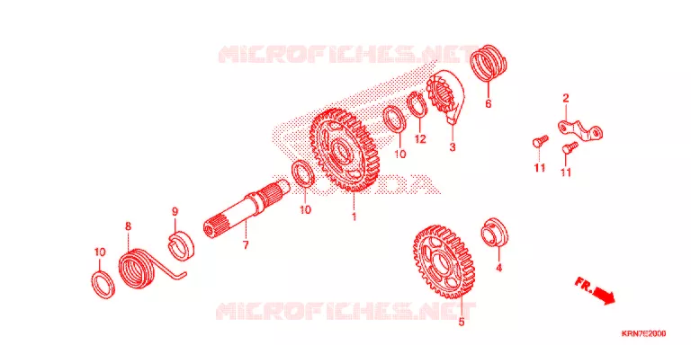 KICKSTARTER AXLE Honda MOTO 250 CRF 2014  CRF250RE
