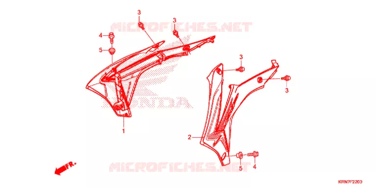 RADIATOR SIDE PANELS Honda MOTO 250 CRF 2014  CRF250RE