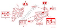 CAUTION LABEL (NSC502WH/T2) for Honda VISION 50 R REPSOL 2013