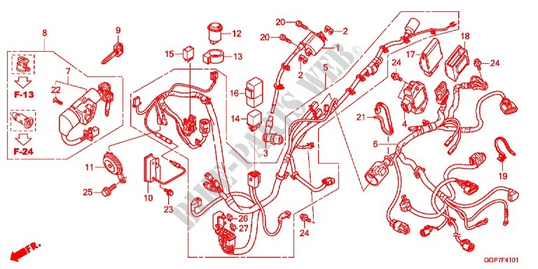 WIRE HARNESS (NSC502WH/T2) for Honda VISION 50 R REPSOL 2013