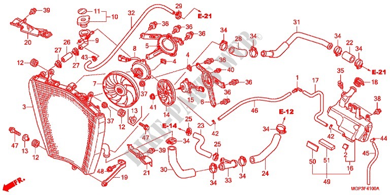 RADIATOR for Honda CBR 1000 RR SP ABS TRICOLOUR 2014