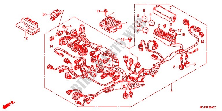 WIRE HARNESS for Honda CBR 1000 RR SP ABS TRICOLOUR 2014
