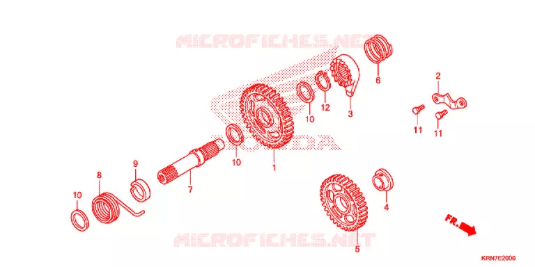 KICKSTARTER AXLE Honda MOTO 250 CRF 2015  CRF250RF