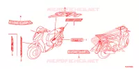 STICKERS for Honda SH 125 ABS D SPORTY TOP CASE 2014