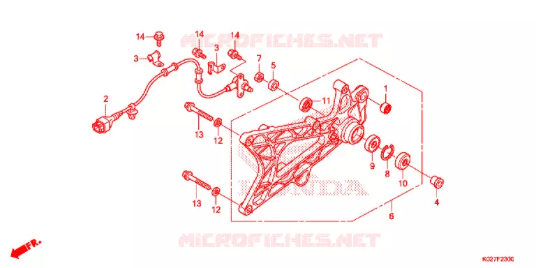 SWINGARM - CHAIN CASE Honda SCOOTER 150 SH 2014  SH150ADE