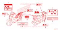 CAUTION LABEL (1) for Honda SH 150 ABS SPORTY SPECIAL 4E 2014
