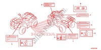 CAUTION LABEL (1) for Honda FOURTRAX 420 RANCHER 4X4 DCT 2014