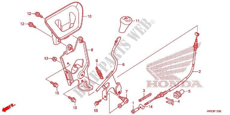 GEAR LEVER for Honda FOURTRAX 420 RANCHER 4X4 DCT PS RED 2014